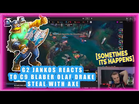 G2 Jankos Reacts to C9 Blaber Olaf Drake Steal With Axe
