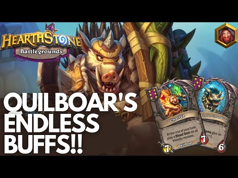 NEW TRIBE QUILBOARS ARE INSANE !! | Hearthstone Battlegrounds