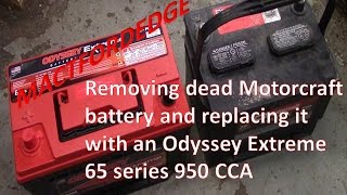 Odyssey extreme 65 series battery installation in a Ford Edge