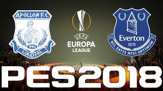 UEFA Europa League - PES 2018 - APOLLON vs EVERTON