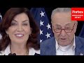 Kathy Hochul Chuck Schumer Speak At Opening Of New Grand Central Madison Terminal