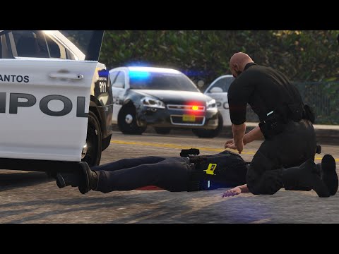 GTA 5 LSPDFR #67 Speedy Chase Ends With Officer Down "No Commentary"