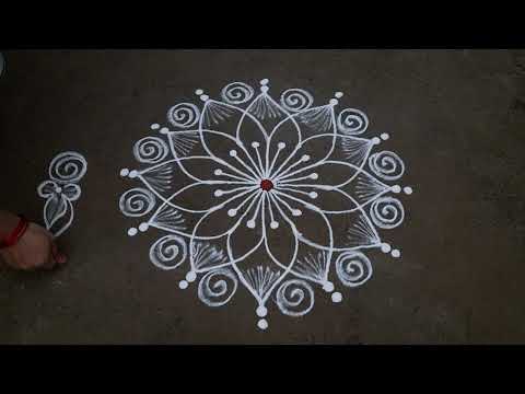 sravanamasam muggulu 3*2dots small beautiful rangoli design easy rangoli Anu'sworld