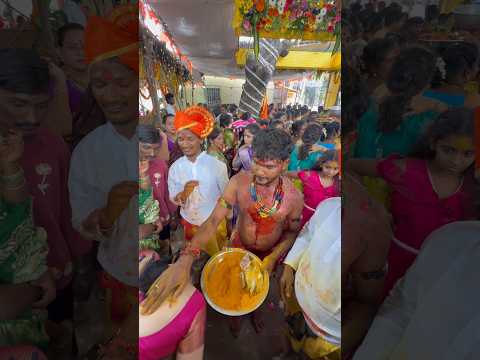 Public taking blessings of potharaju at Bonalu 2026 Hyderabad #potharaju #bonalu2026 #ytshorts