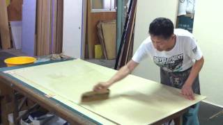 preview picture of video 'Japanese traditional artisan(making paper slide doorFusum'