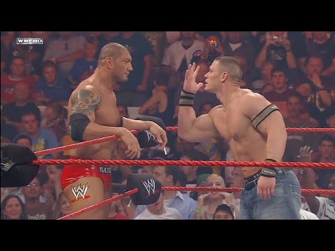 Batista and John Cena Vs Cody Rhodes and Ted Dibiase Jr  Raw 08-11-2008