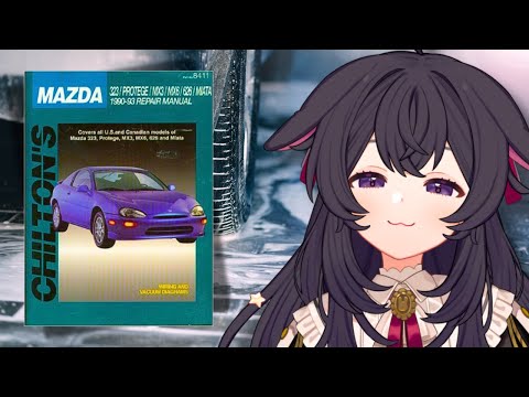 ASMR reading Chilton's Mazda: 323/Protege/Mx3/Mx6/626/Miata : 1990-93 Repair Manual/Part No 8411