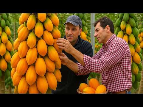 Papaya in Mass Production 🤯 How is Papaya Grown and Processed? 🍈 A Process No One Shows