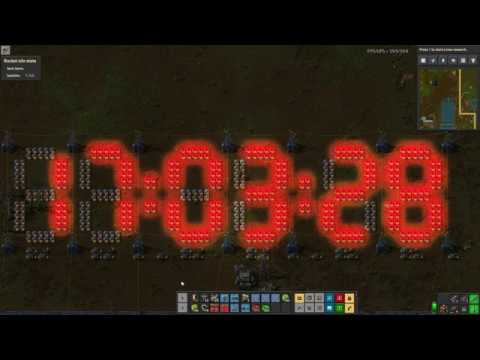 Factorio LCD clock