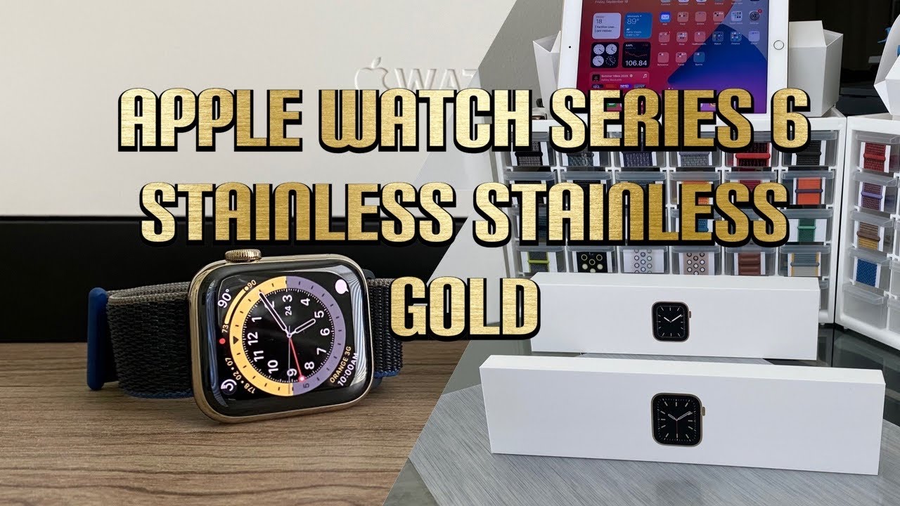 40mm Apple Watch Series 6 Gold Stainless Steel Unboxing -Blood Oxygen Demo! USB-A not C as mentioned