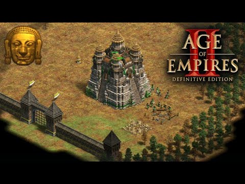 Age of Empires II DE: 1v1 Arena - Khmer 14 min castle drop