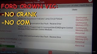 Ford Crown Vic - No Start, Cranks OK , No Communication w/ PCM