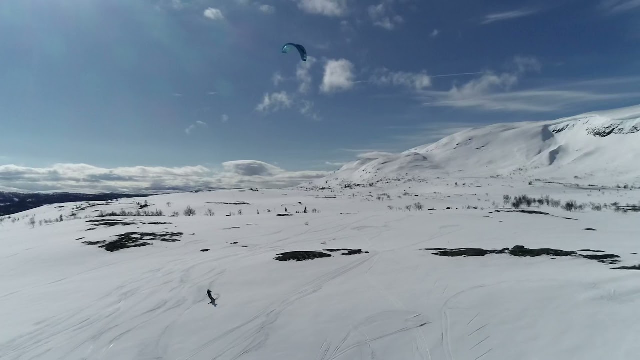 Snowkite with friends at Ullådalen and Mullfjället
