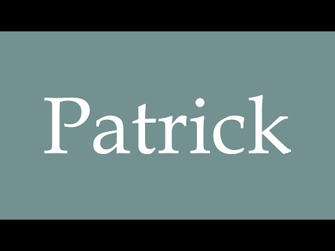 How to Pronounce ''Patrick'' Correctly in French