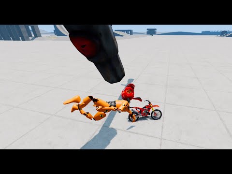 Who will Win? Giant Destructive HAMMER VS Cars #2 - BeamNG Drive