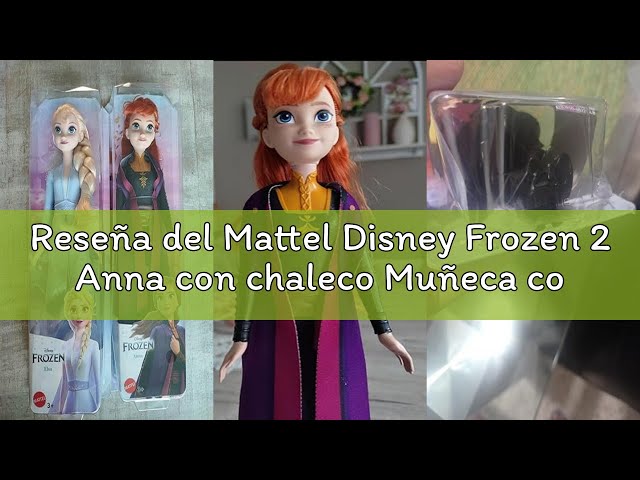 Vídeo relacionado con Mattel Disney Frozen 2 Anna con chaleco Muñeca con look de la película, juguete +3 años (HLW50)