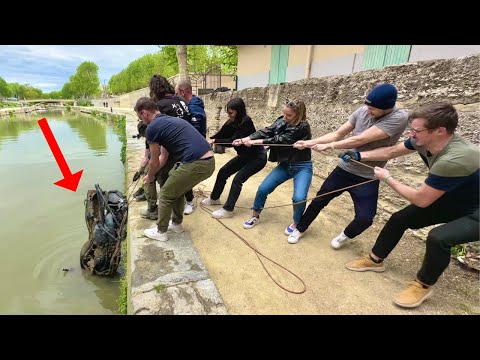 Sensational Magnet Fishing Find from Dirty Old canal in France!