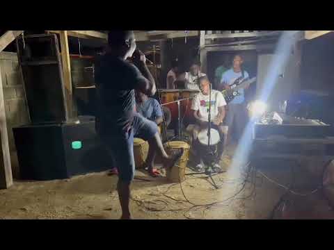 Nex Gen band rehearse for backing up the Grand father of punta Rock Chico Ramos