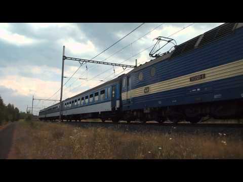 Vlak Sp 1694 (ČD 363.129, zpoždění 35 min) - Trať 130, 26. 7. 2013