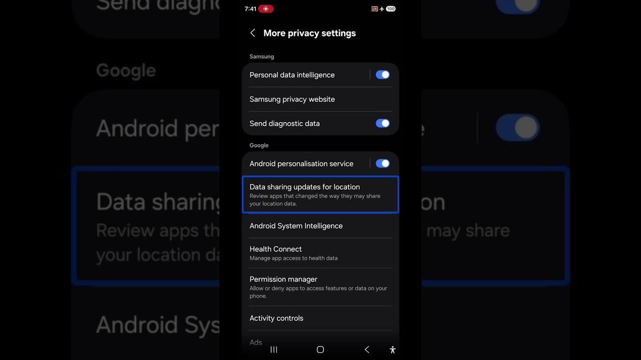 This privacy and permission setting very important for blind manage data   useful security setting 