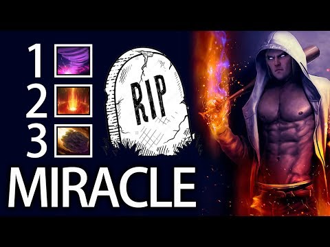 Basic Combo with Miracle Best Invoker 7.06 Gameplay dota 2