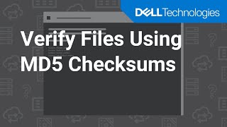 Verify Files Using MD5 Checksums