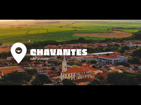 Drone filma a cidade de Chavantes/SP
