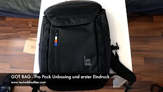 Got Bag - Pro Pack Unboxing und erster Eindruck