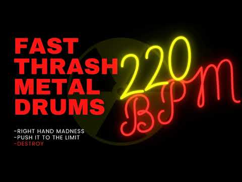 THRASH METAL DRUM TRACK #63| 220 BPM in the Style of Havok Part 2