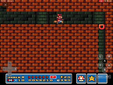 Super Mario Bros 3 SNES Final Castle With P Wing And Starman