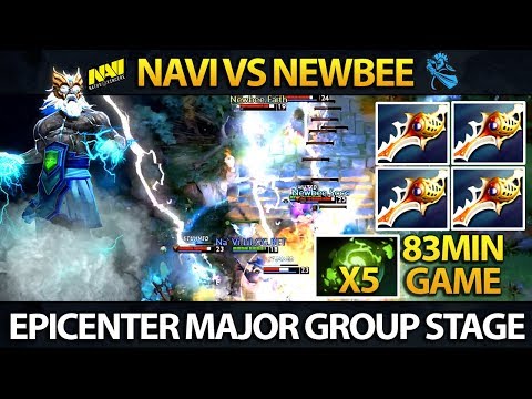 NAVI vs NEWBEE - MOST EPIC GAME?! 4x Rapier, 5x Refresher Orb - 83min Dota 2