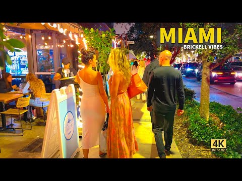 Brickell Night Vibes ✨ | Miami’s Hottest End-of-Year Walk 4K