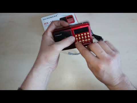 Посылка с Алиэкспресс#Цифровой радиоприёмник#FM USB TF MP3 плеер перезаряжаемая колонка