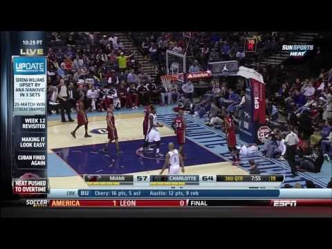 January 18, 2014 - ESPN - Game 40 Miami Heat @ Charlotte Bobcats - Win (29-11)(Sportscenter)