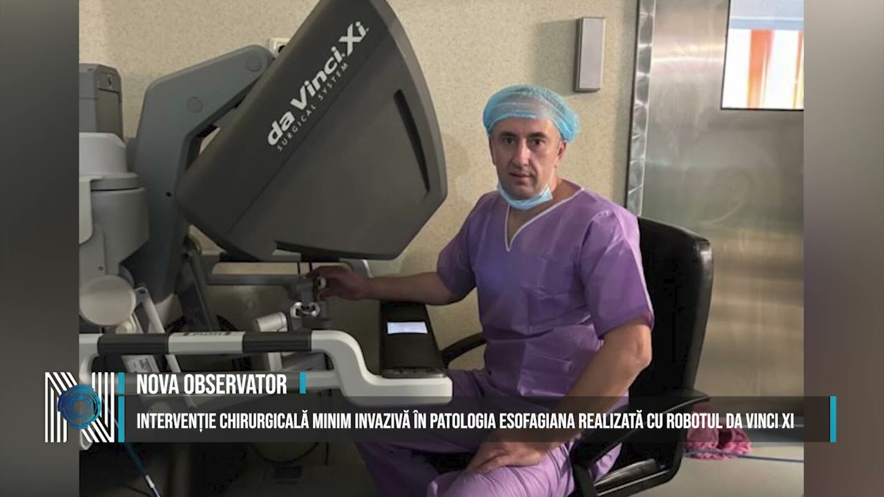 Intervenție chirurgicală minim invazivă în patologia esofagiana realizată cu robotul da Vinci Xi
