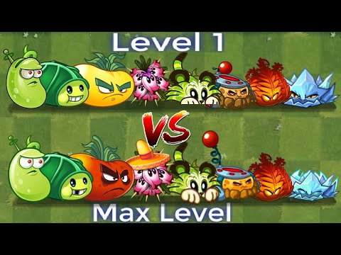 PvZ 2 Discovery - Difference Of New Plants Level 1 VS Max Level
