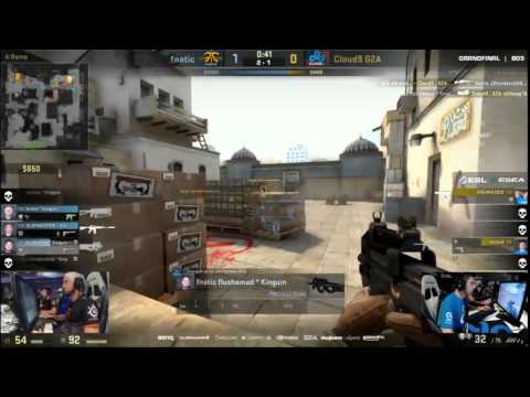 Shroud insane 4k with the scout / Fnatic vs. Cloud9 ESL ESEA Pro League Finals