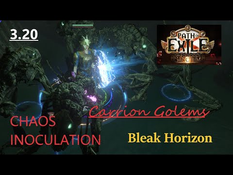 PoE 3.20 Necromancer: 41.6mil Full DPS - CI Poison Carrion Golems - 512k EHP (Pinnacle Boss)