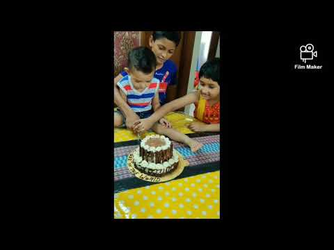 Aayan likes to cut cakes,he is very happy to see the cake.