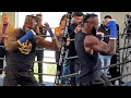 DEONTAY WILDER SHOWING MASSIVE IMPROVEMENTS - THROWING SOUL SNATCHING UPPERCUTS IN MEDIA WORKOUT