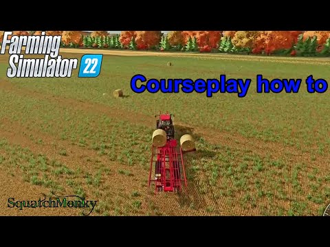 How to use Courseplay and autodrive to collect bales | Farming Simulator 22