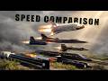 SPEED COMPARISON 3D Fastest Man Made Objects