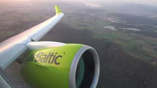 [FLIGHT TAKEOFF] airBaltic A220-300 - Amazing Swiss Views from Zurich to Mallorca