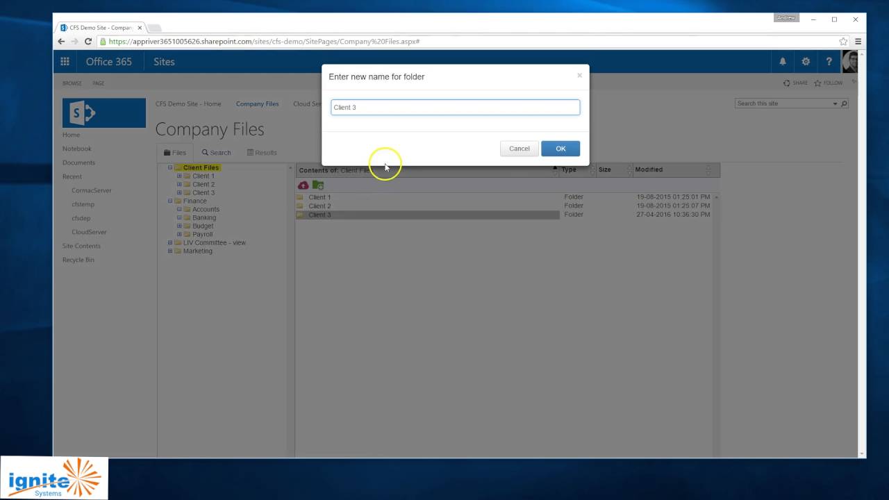 Using Cloud File Server - Folders
