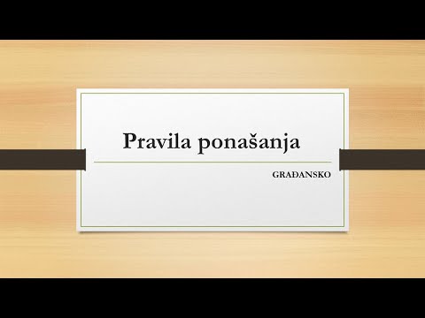 Pravila ponašanja u učionici!