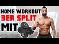 Kurzhanteln 3er Split - Trainingsplan (PUSH/PULL/BEINE)