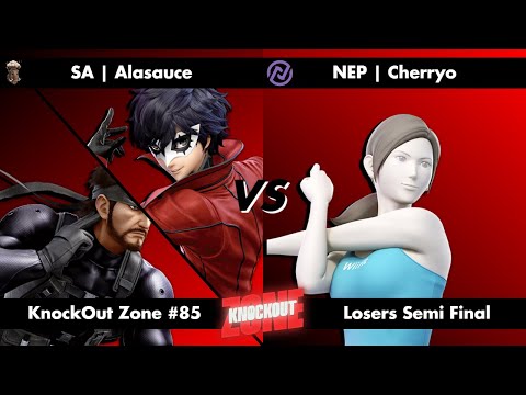 KnockOut Zone #85 - SSBU Losers Semi Final - Alasauce (Joker/Snake) vs Cherryo (Wii Fit Trainer)