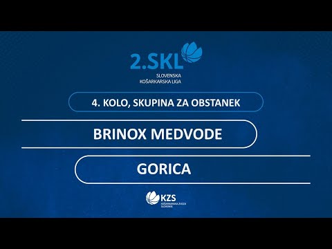 Brinox Medvode : Gorica - 4. kolo, za obstanek - 2. SKL za moške - Sezona 2020/21
