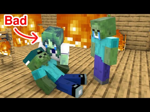 Monster School : Bad Baby Zombie Girl, Why ? - Sad Story - Minecraft Animation