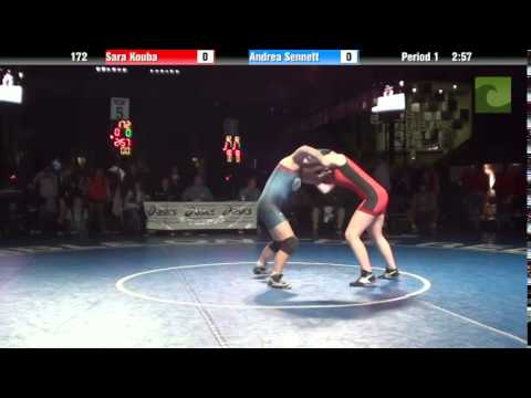 172 lbs. 5th - Sara Kouba (WI) vs. Andrea Sennett (IL)